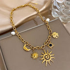 SOL & LUNA Charm Necklace Collection-necklace-SAINT CHIC-Sun & Moon-SAINT CHIC