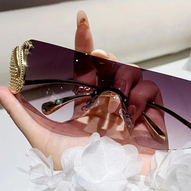 SOLEIL Rimless Y2K Sunglasses