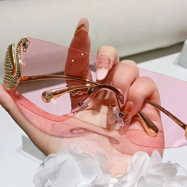 SOLEIL Rimless Y2K Sunglasses