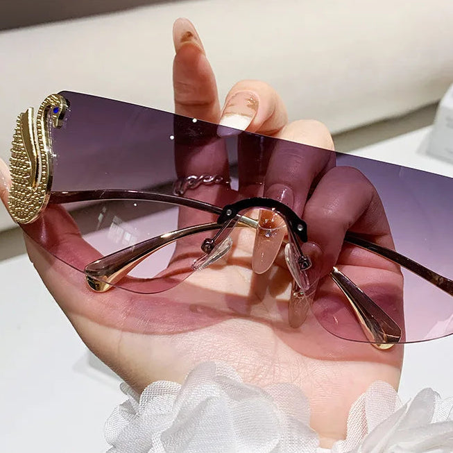 SOLEIL Rimless Y2K Sunglasses