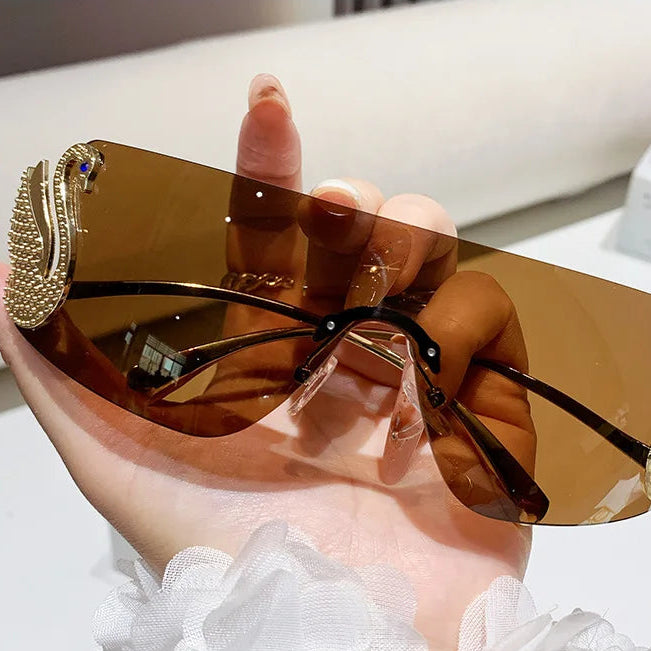SOLEIL Rimless Y2K Sunglasses