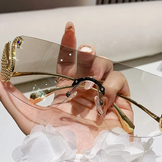 SOLEIL Rimless Y2K Sunglasses