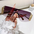 SOLEIL Rimless Y2K Sunglasses