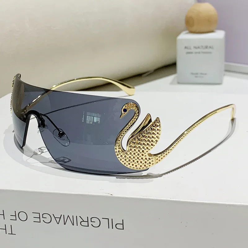 SOLEIL Rimless Y2K Sunglasses