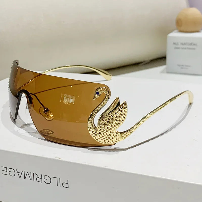 SOLEIL Rimless Y2K Sunglasses