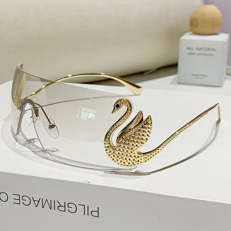 SOLEIL Rimless Y2K Sunglasses