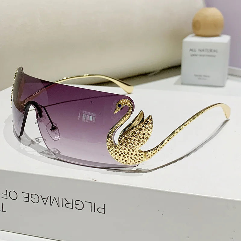 SOLEIL Rimless Y2K Sunglasses