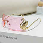 SOLEIL Rimless Y2K Sunglasses
