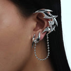 SPIRE Ear Cuff-earring-SAINT CHIC-Silver Chain-SAINT CHIC