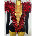 STARBURST Velvet Mesh Illusion Bodysuit-bodysuit-SAINT CHIC-Gold-S-SAINT CHIC