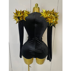 STARBURST Velvet Mesh Illusion Bodysuit-bodysuit-SAINT CHIC-Gold-S-SAINT CHIC