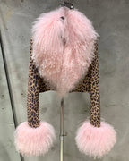 STEPPE Fur Leather Jacket-Jacket-SAINT CHIC-S-Pink-SAINT CHIC