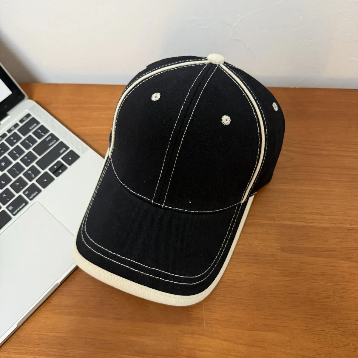 STRIPE Baseball Cap-Cap-SAINT CHIC-Black-SAINT CHIC