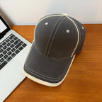 STRIPE Baseball Cap-Cap-SAINT CHIC-Dark Gray-SAINT CHIC