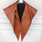 STRUCTURED Shawl Collar-outerwear-SAINT CHIC-Orange Rust-SAINT CHIC
