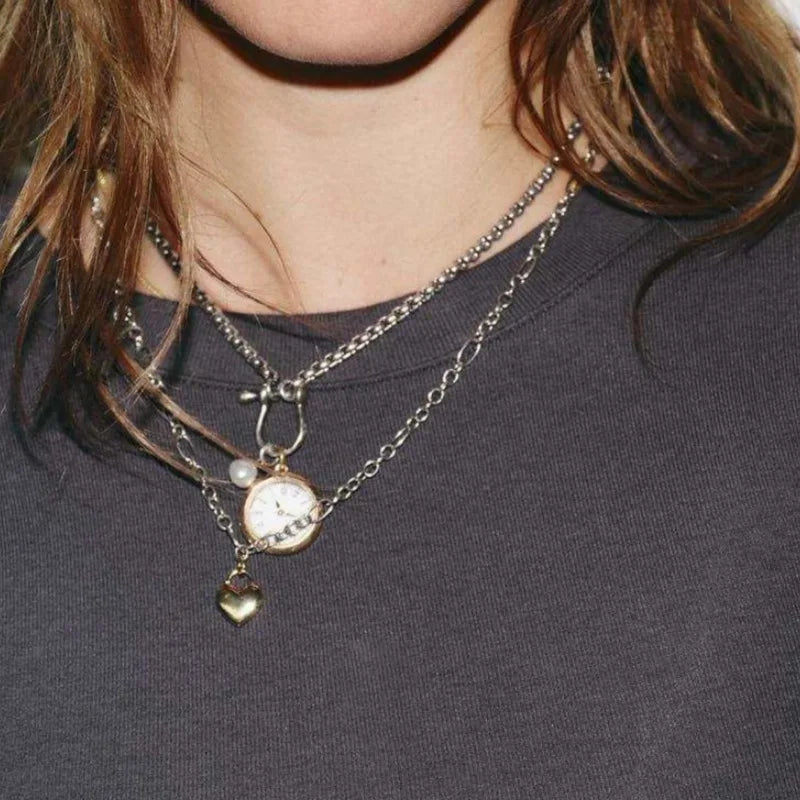 TRINE Layered Heart Necklace Set