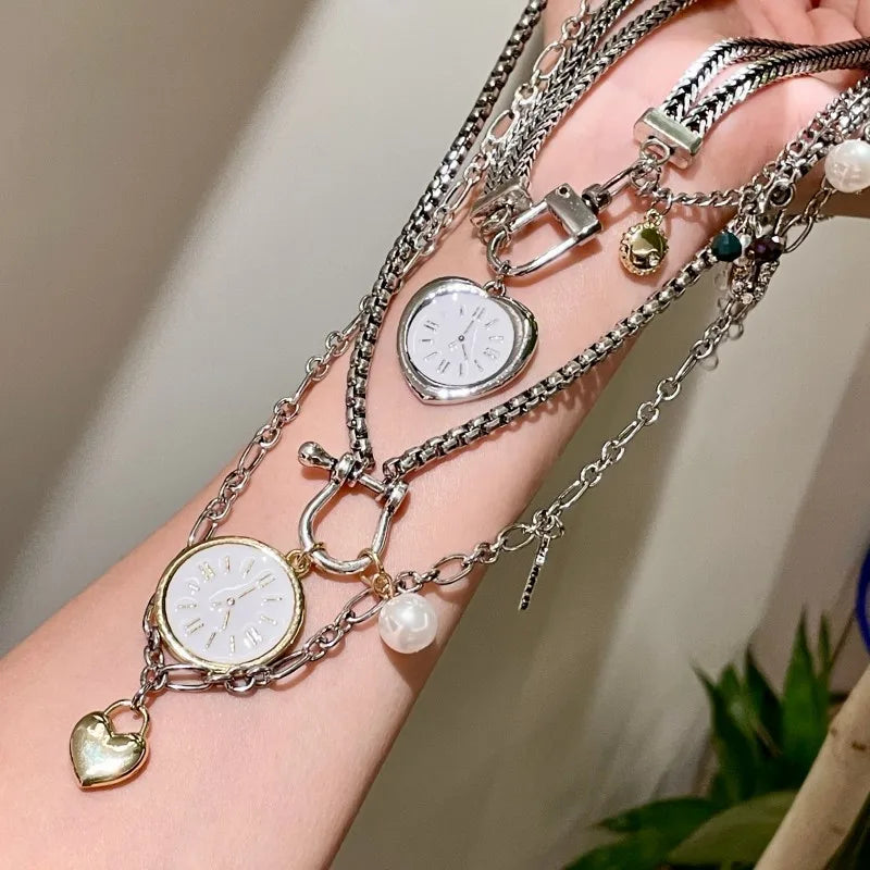 TRINE Layered Heart Necklace Set