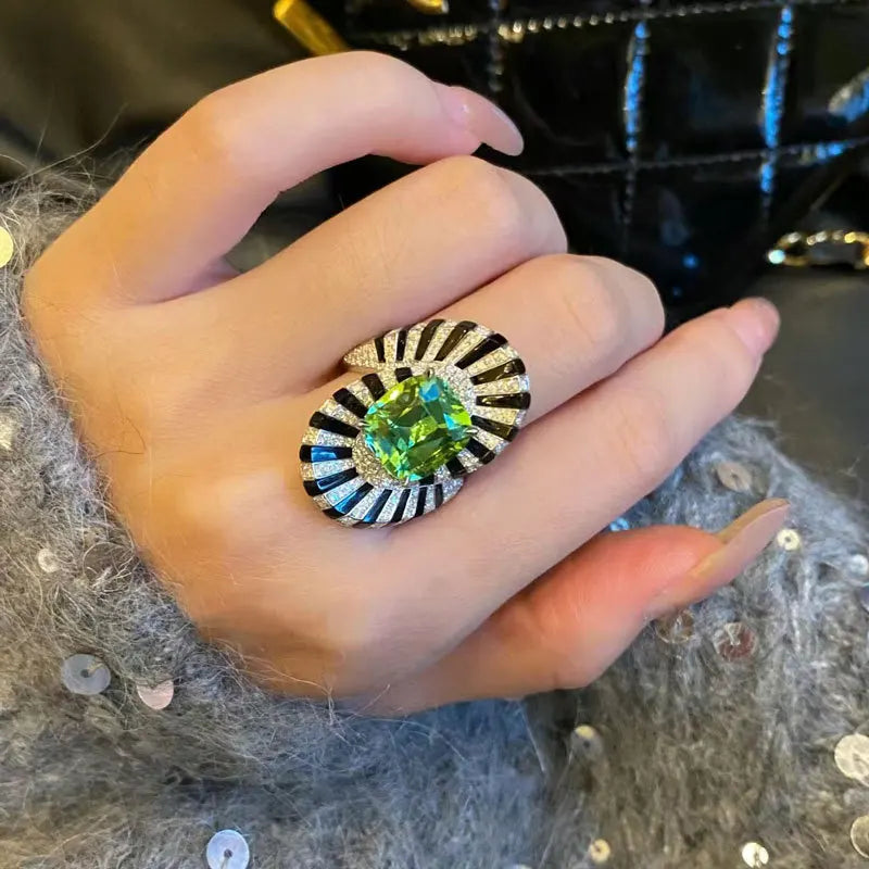 VERDURE Crystal Cocktail Ring Secondary image