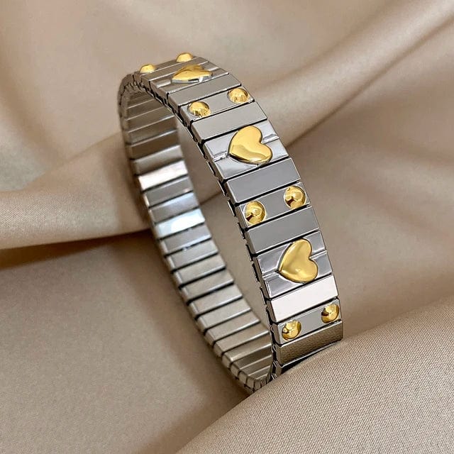 VETTE Stack Bracelets-Bracelet-SAINT CHIC-Silver Hearts Too-SAINT CHIC
