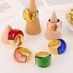 VIVID Ring-Ring-SAINT CHIC-Gold Black-6-SAINT CHIC