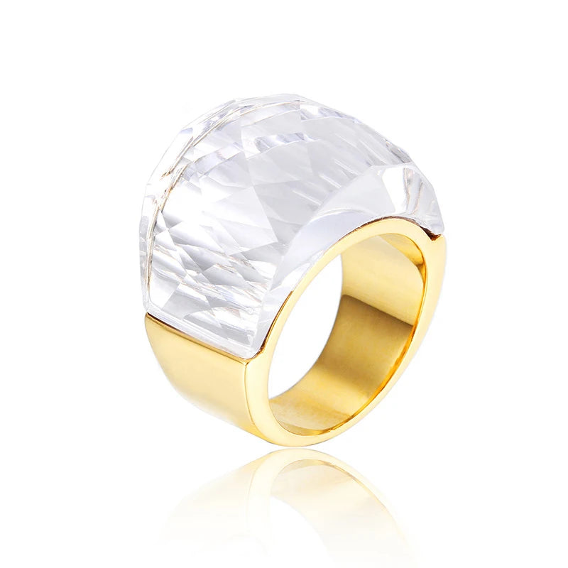 VIVID Ring-Ring-SAINT CHIC-Gold White-6-SAINT CHIC