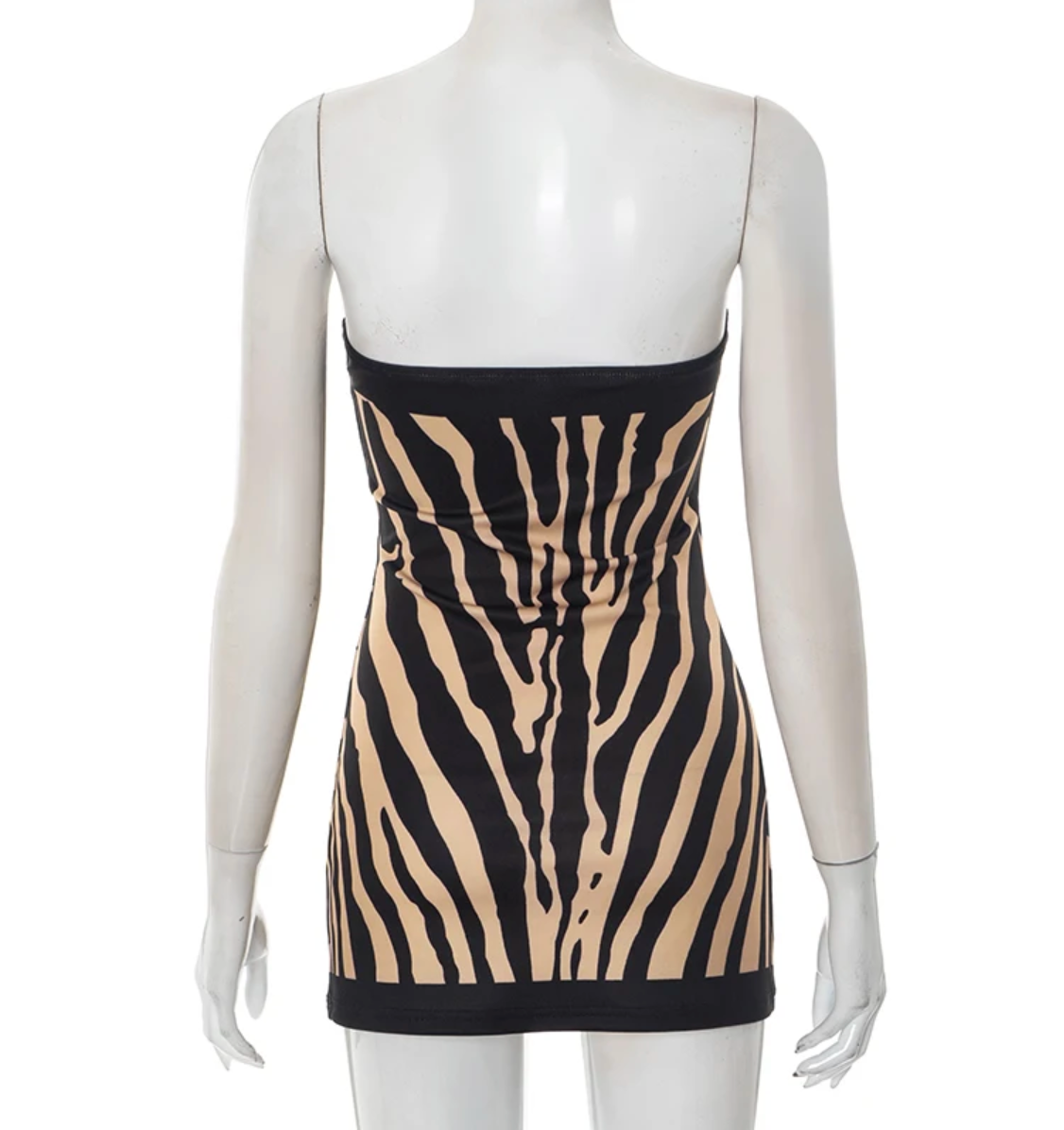 ZEBRA ILLUSION Mini Dress-dress-saint chic-S-SAINT CHIC
