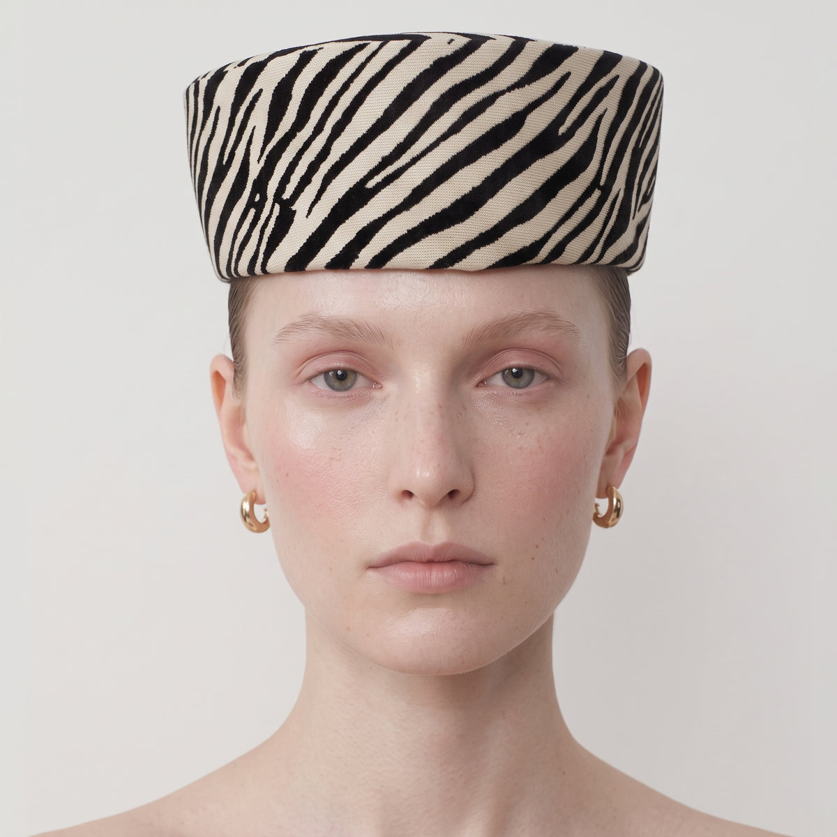 ZÈBRE Pillbox Hat-Hat-SAINT CHIC-Khaki-SAINT CHIC