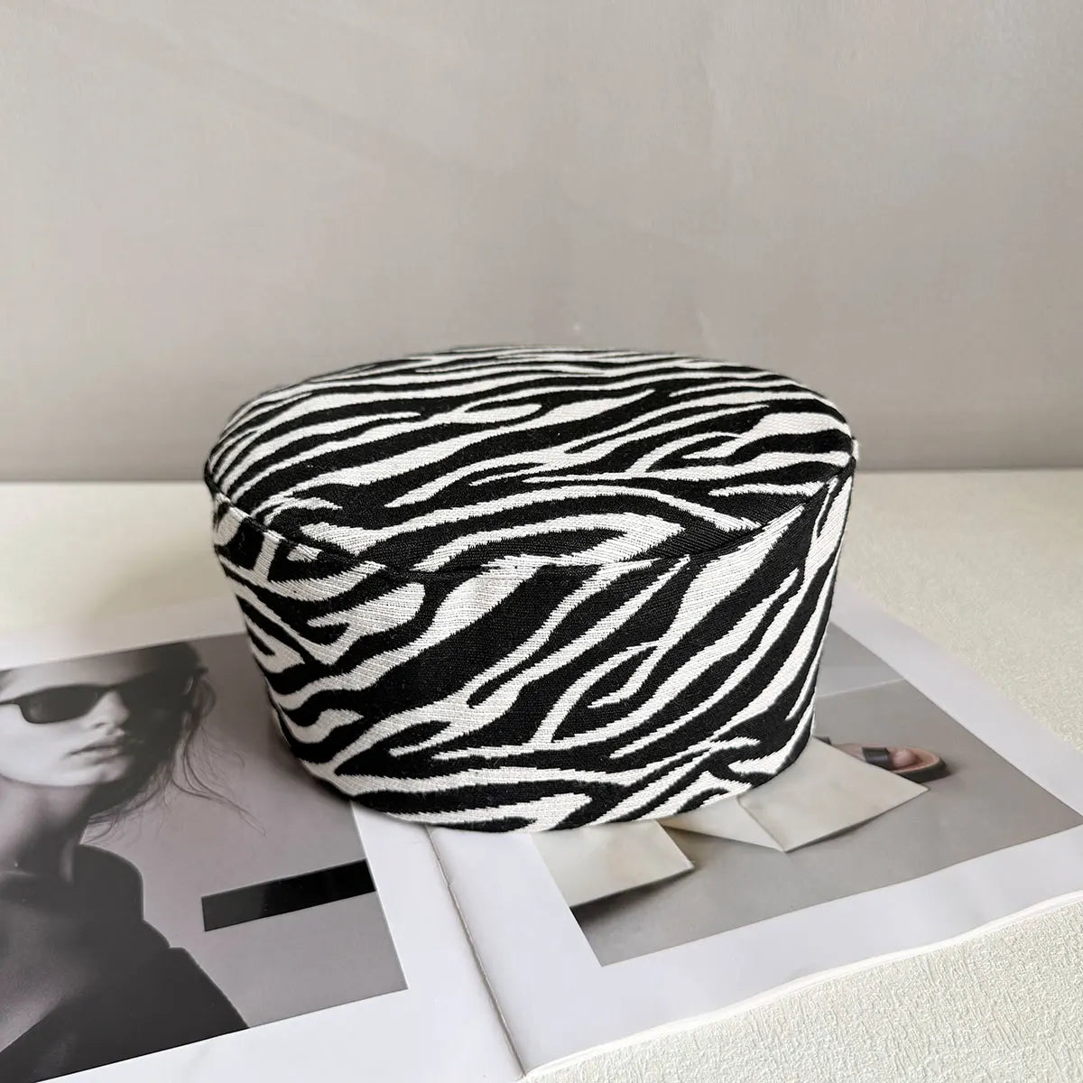 ZÈBRE Pillbox Hat-Hat-SAINT CHIC-White-SAINT CHIC
