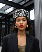 ZÈBRE Pillbox Hat-Hat-SAINT CHIC-White-SAINT CHIC