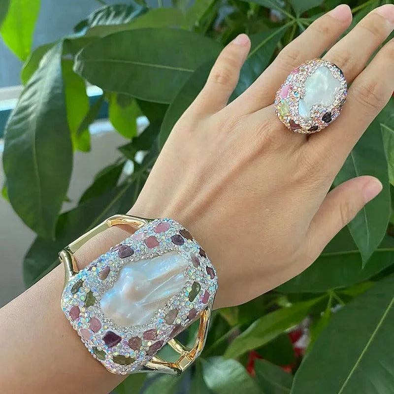 BAROQUE Pearl Ring & Bracelets-body jewelry-SAINT CHIC