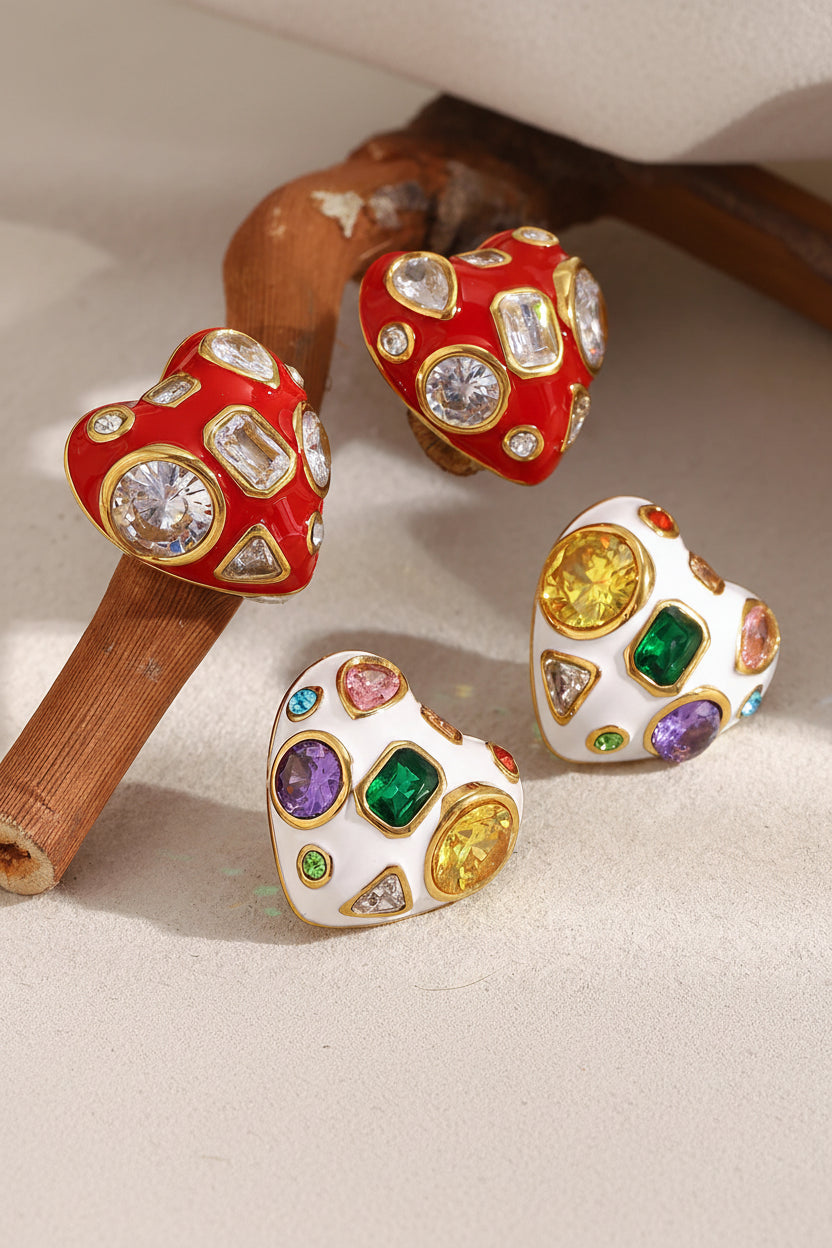 CONFETTI Stud Earrings-earring-SAINT CHIC Main image