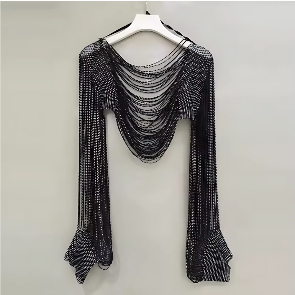 DIAMONDA Chainmail Shawl Top-body jewelry-SAINT CHIC Main image