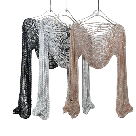 DIAMONDA Chainmail Shawl Top