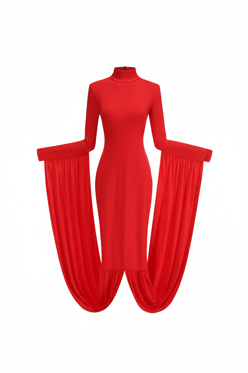 DRAMA Draped Gown-dress-SAINT CHIC Main image