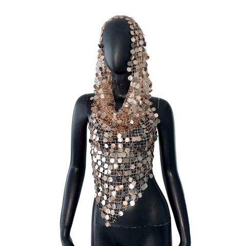 HOODRICH Sequin Net Tank Set