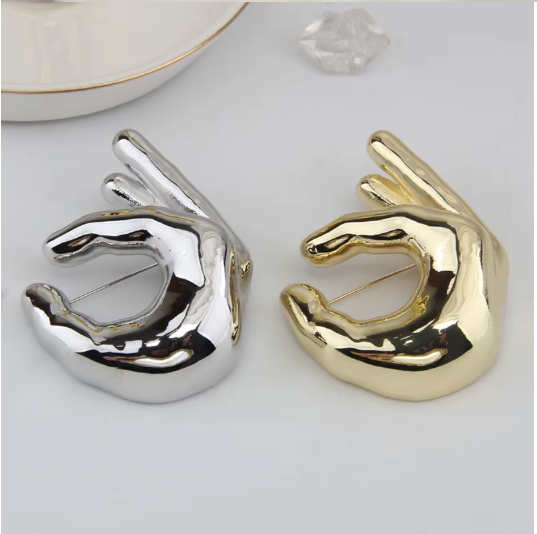 OK PINCH Brooch-brooch-SAINT CHIC