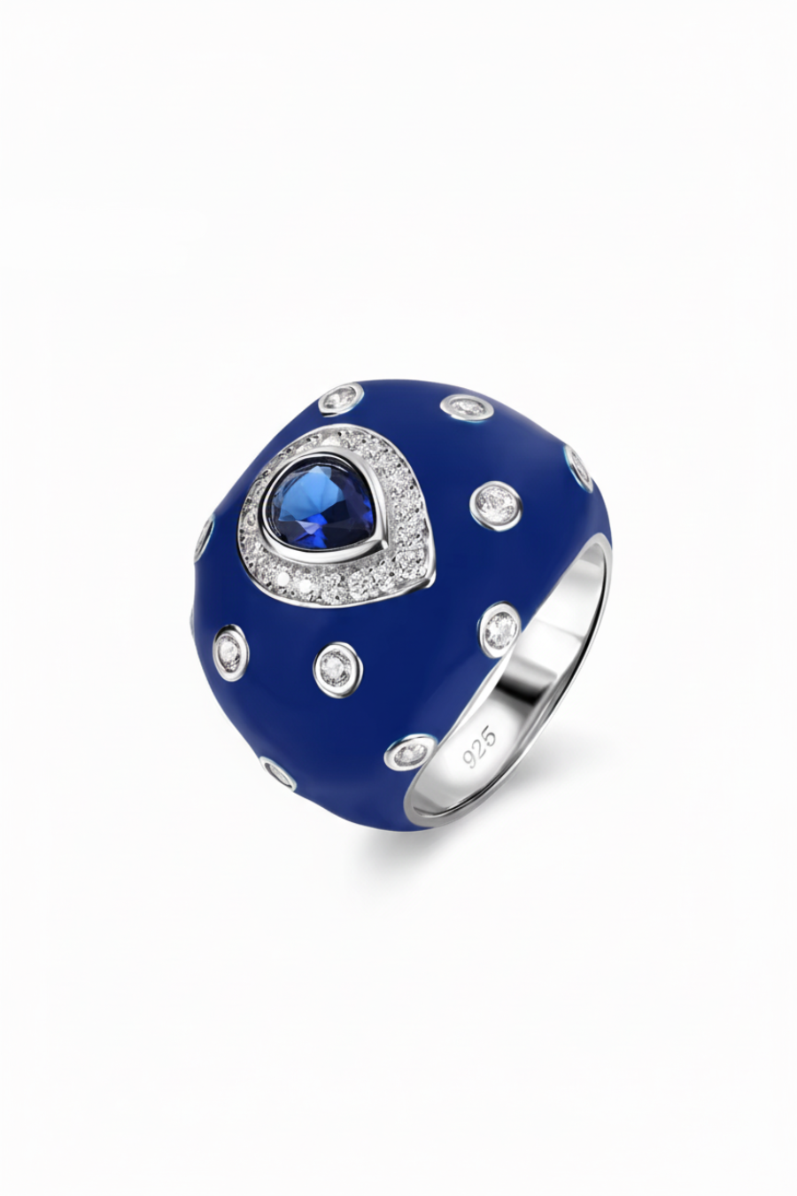 ORACLE Enamel Dome Cocktail Ring-ring-SAINT CHIC Main image