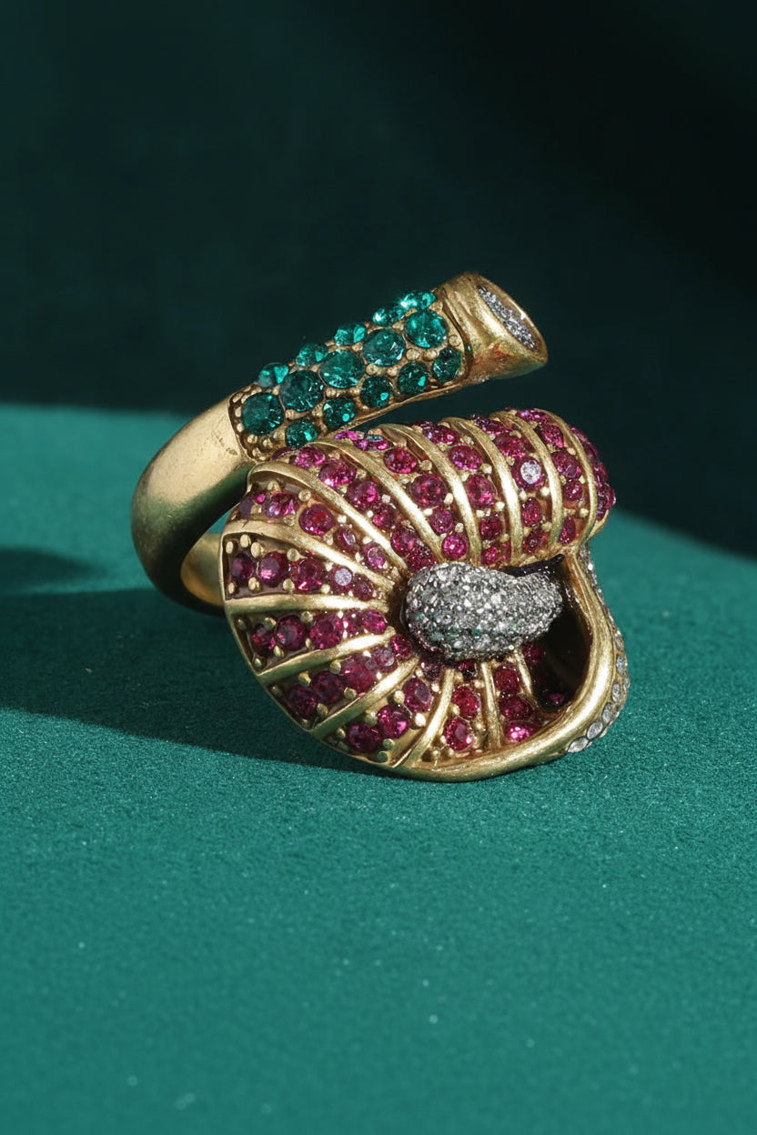 PARADISO Rhinestone Cocktail Ring-ring-SAINT CHIC Main image