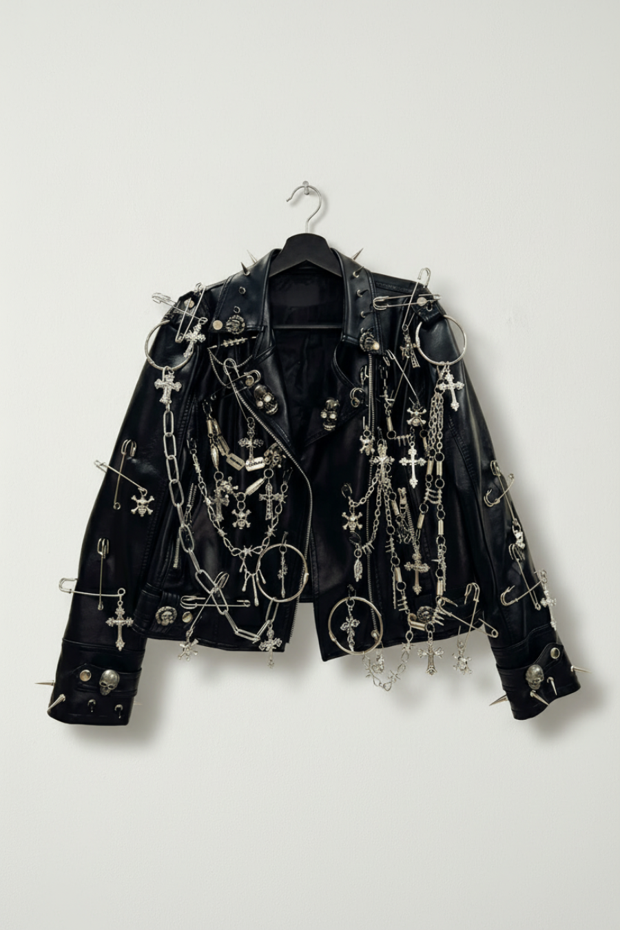 RELIC CROSS Chain Moto Jacket-jacket-SAINT CHIC