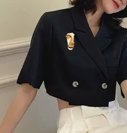 SAINT CHIC brooch Half Face LE VISAGE Brooch