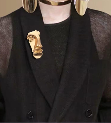 SAINT CHIC brooch Half Face LE VISAGE Brooch