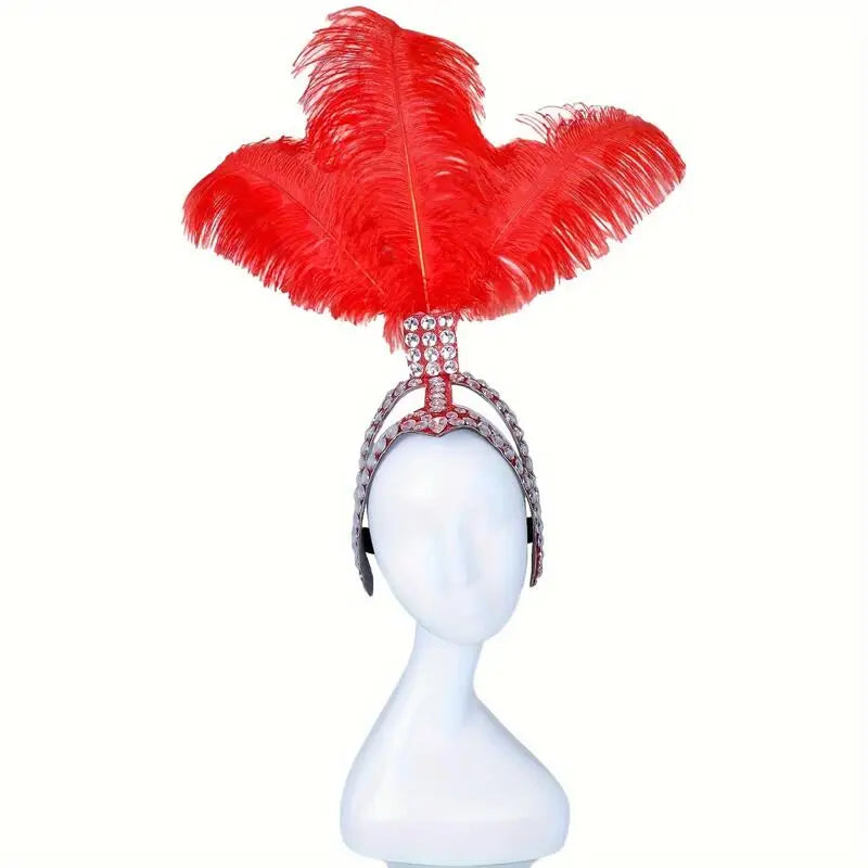 SHOWGIRL Ostrich Feather Headdress Secondary image