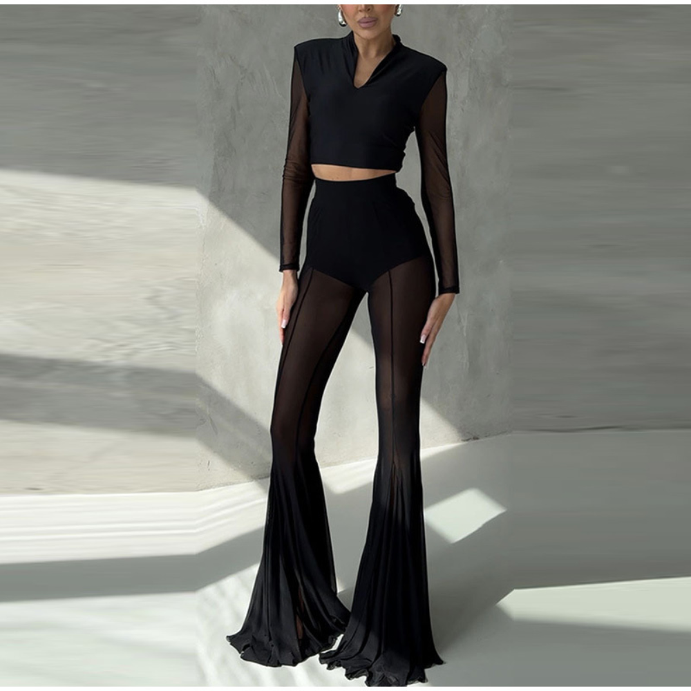 SIREN Sheer Flare Pants Secondary image