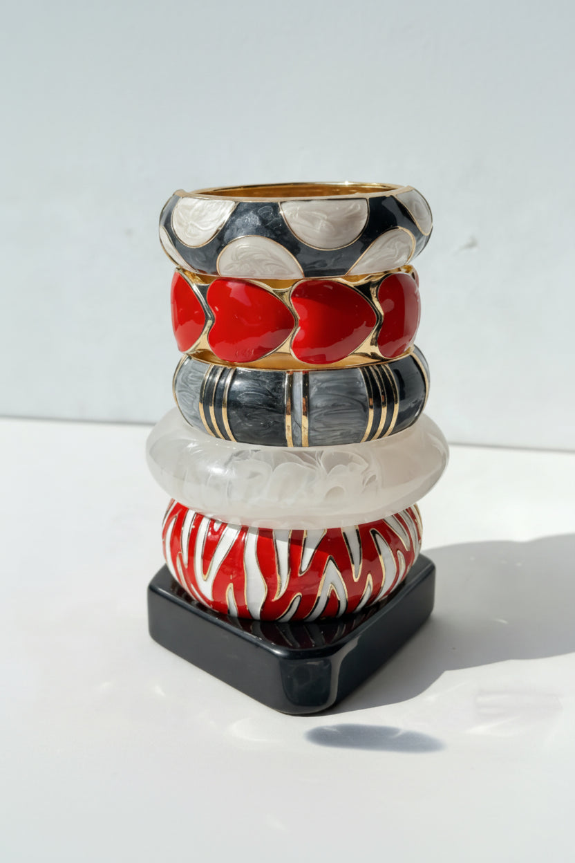 THE CREST Bangle Collection-bracelets-SAINT CHIC