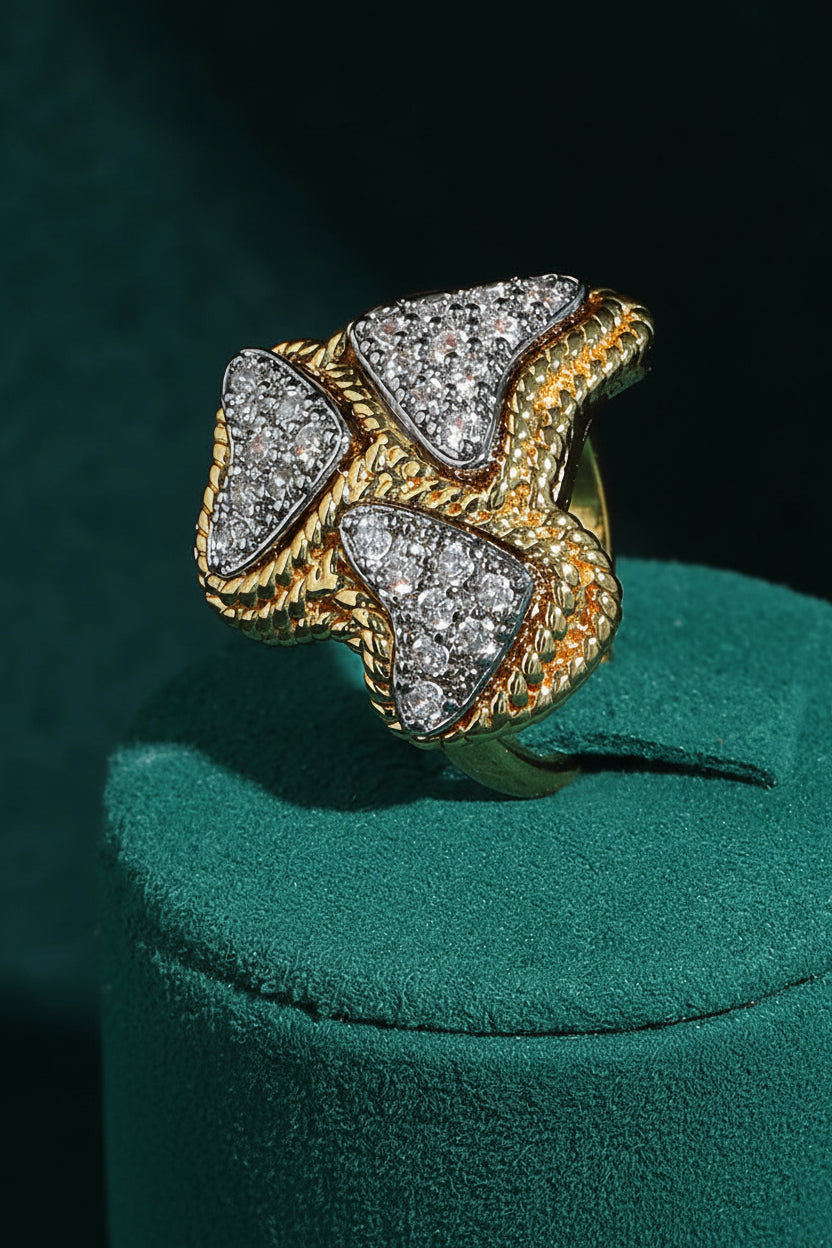 TRICOEUR Cocktail Ring-ring-SAINT CHIC Main image