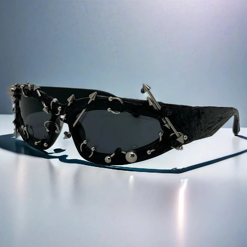VENOM Studded Sunglasses-Sunglasses-SAINT CHIC Main image