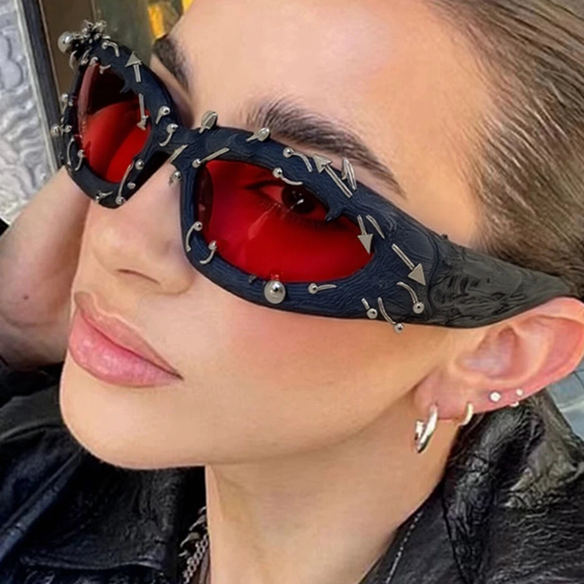 VENOM Studded Sunglasses-Sunglasses-SAINT CHIC