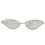 CAT-EYE Rhinestone Sun Glasses-Sunglasses-SAINT CHIC-Silver-SAINT CHIC
