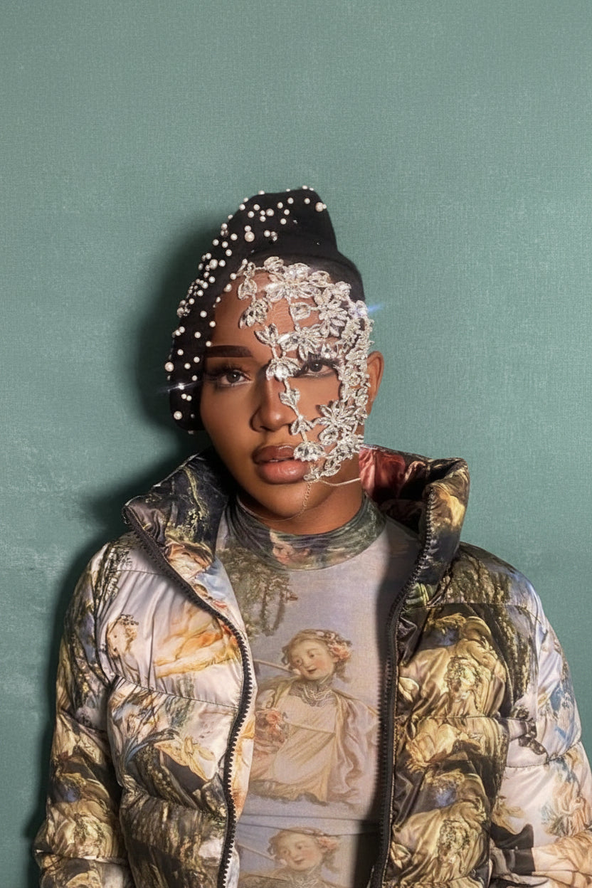FLEUR Crystal Mask-MASKS-SAINT CHIC Main image